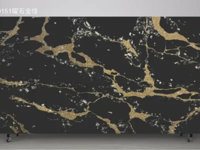 9151 Obsidian Golden Threads